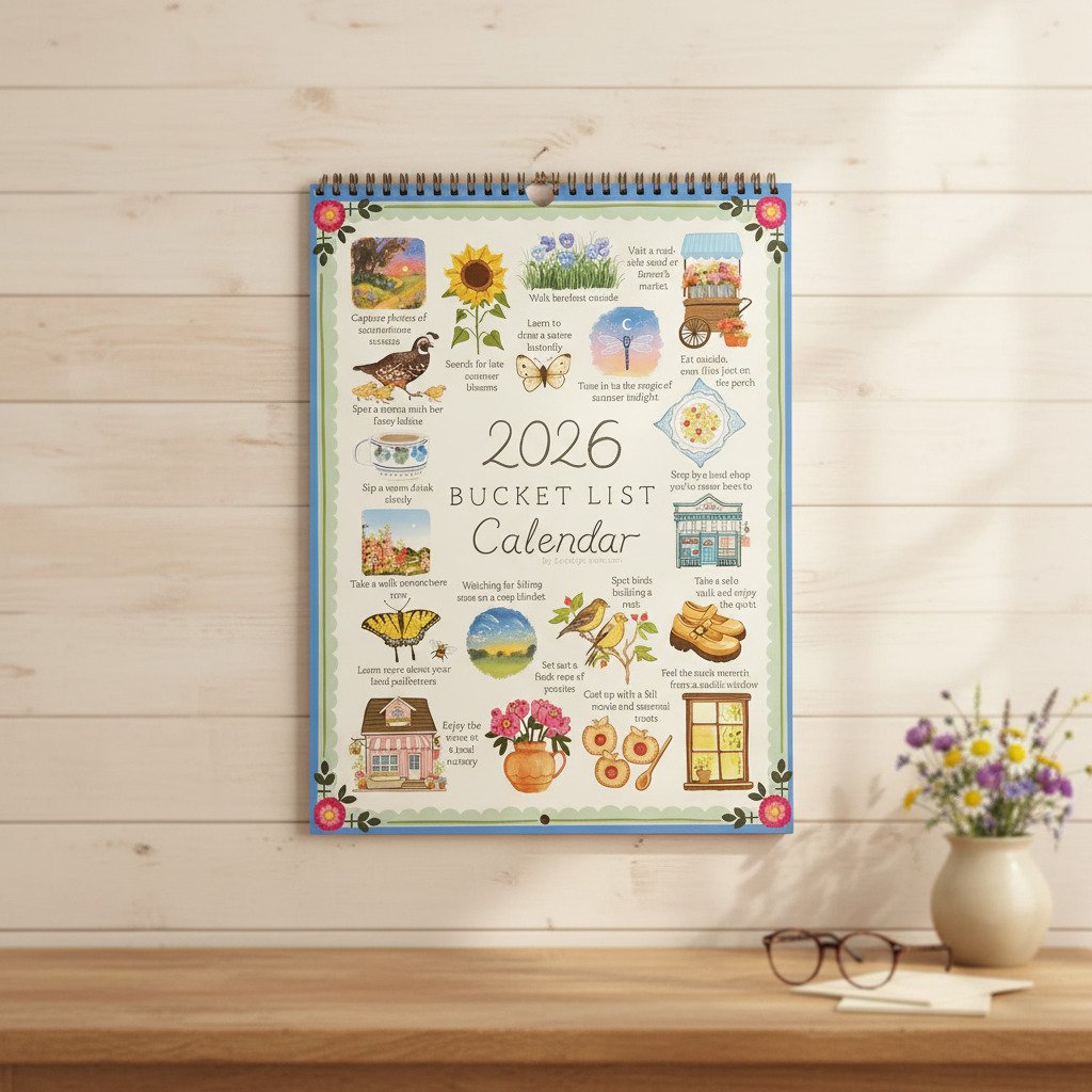 Inspiring 2026 Bucket List Wall Calendar